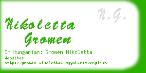 nikoletta gromen business card